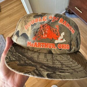 Double "D" Ranch McArthur Ohio Camo Snapback Hat - Orange Logo